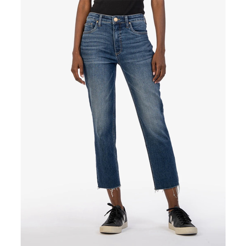 Kut From The Kloth Rachel Mom Jeans Blue Size 4 Straight Leg Mid Rise